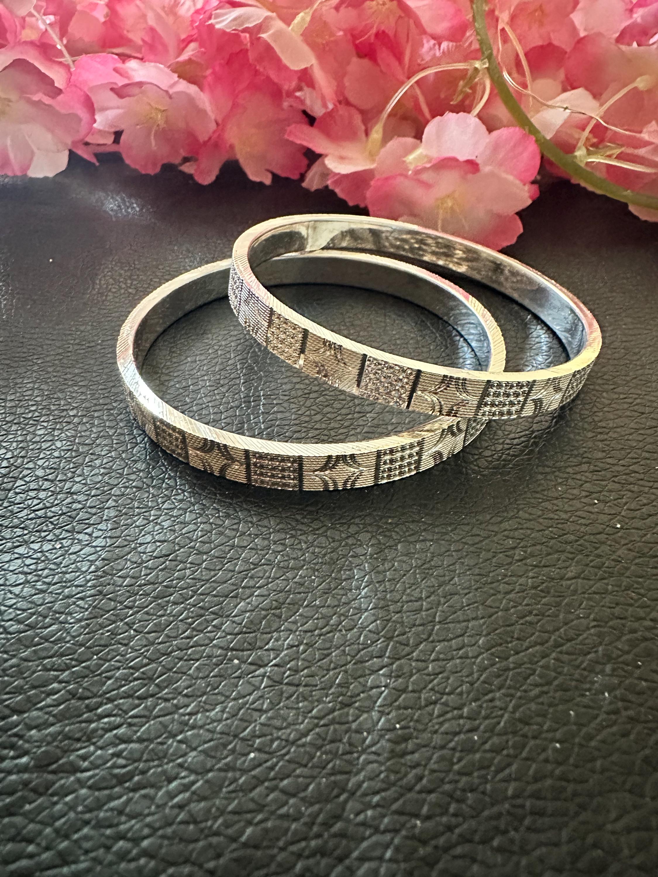 Handmade 92.5 Sterling Silver Bangles - Indian Pakistani Jewelry