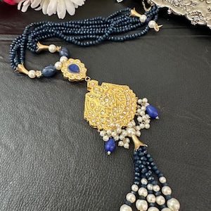 Hyderabadi Naratan Mala: Gold Plated Indian Jewelry Set