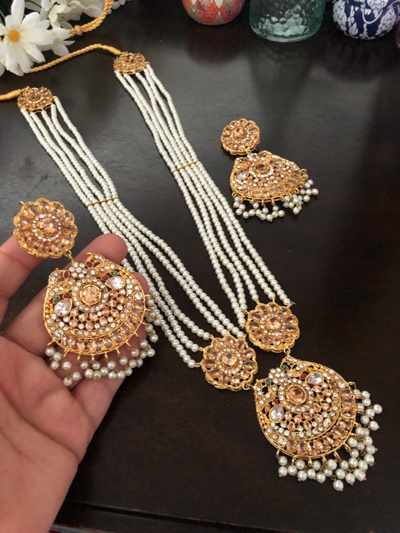 Hyderabadi Mala Indian Mala Pakistani Mala Kundan Jewelry