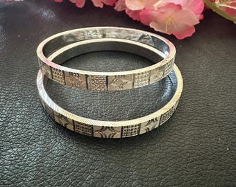 Handmade 92.5 Sterling Silver Bangles - Indian Pakistani Jewelry