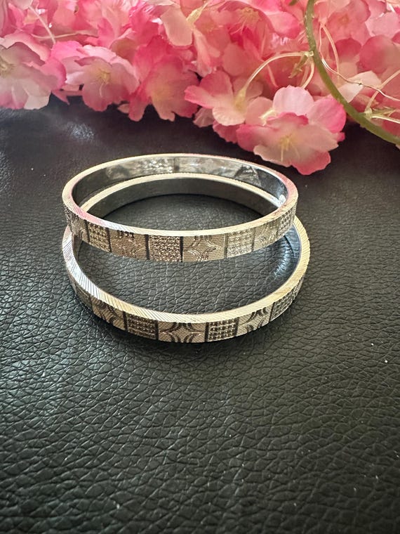 Handmade 92.5 Sterling Silver Bangles - Indian Pakistani Jewelry