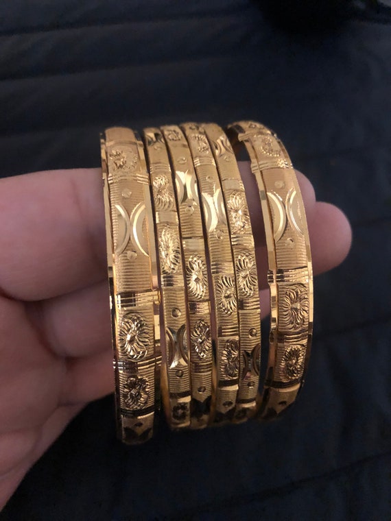 Gold Bangles Indian Bangles Pakistani Bangles Handmade Etsy