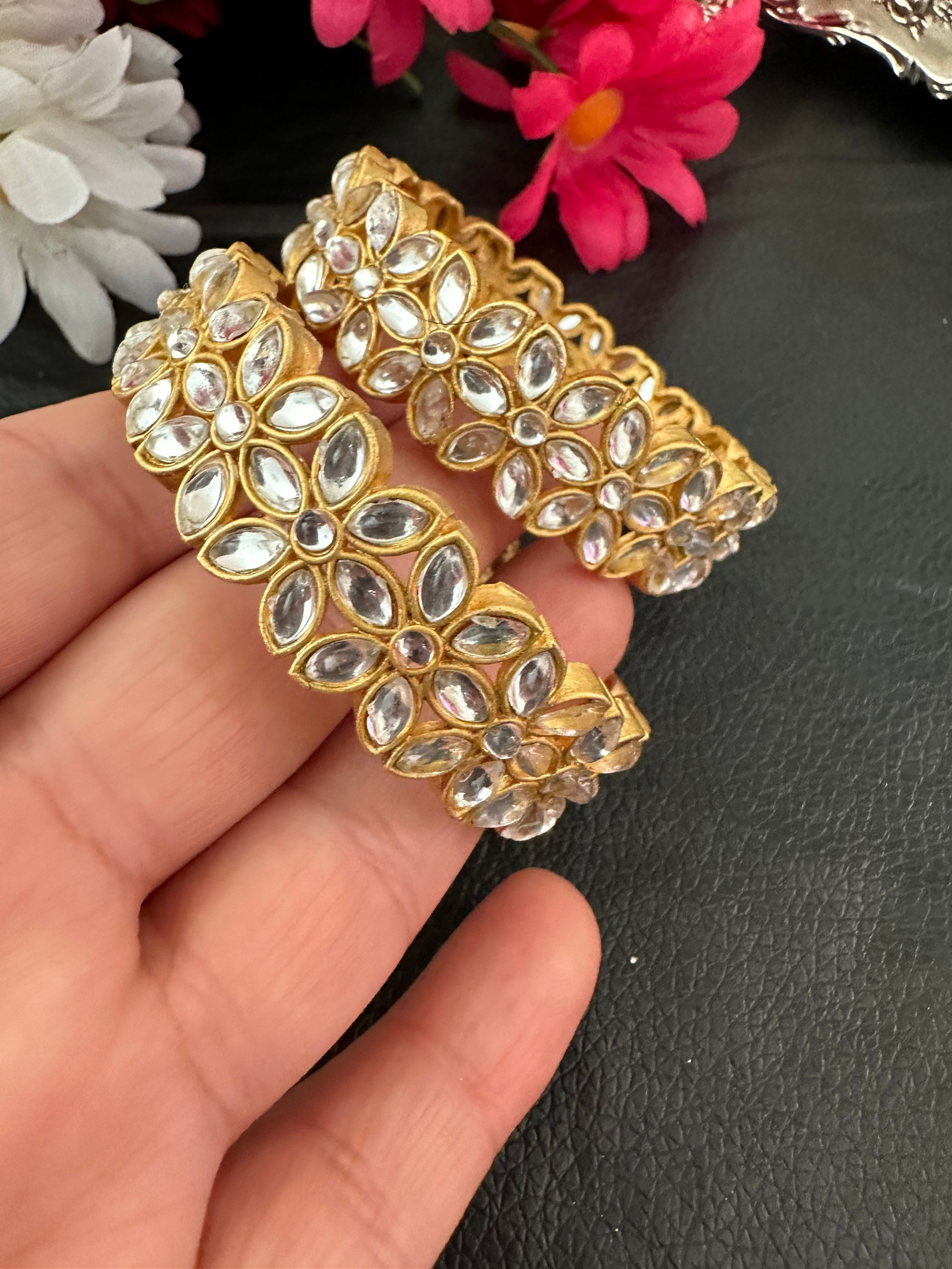 Kundan bangles with price deals