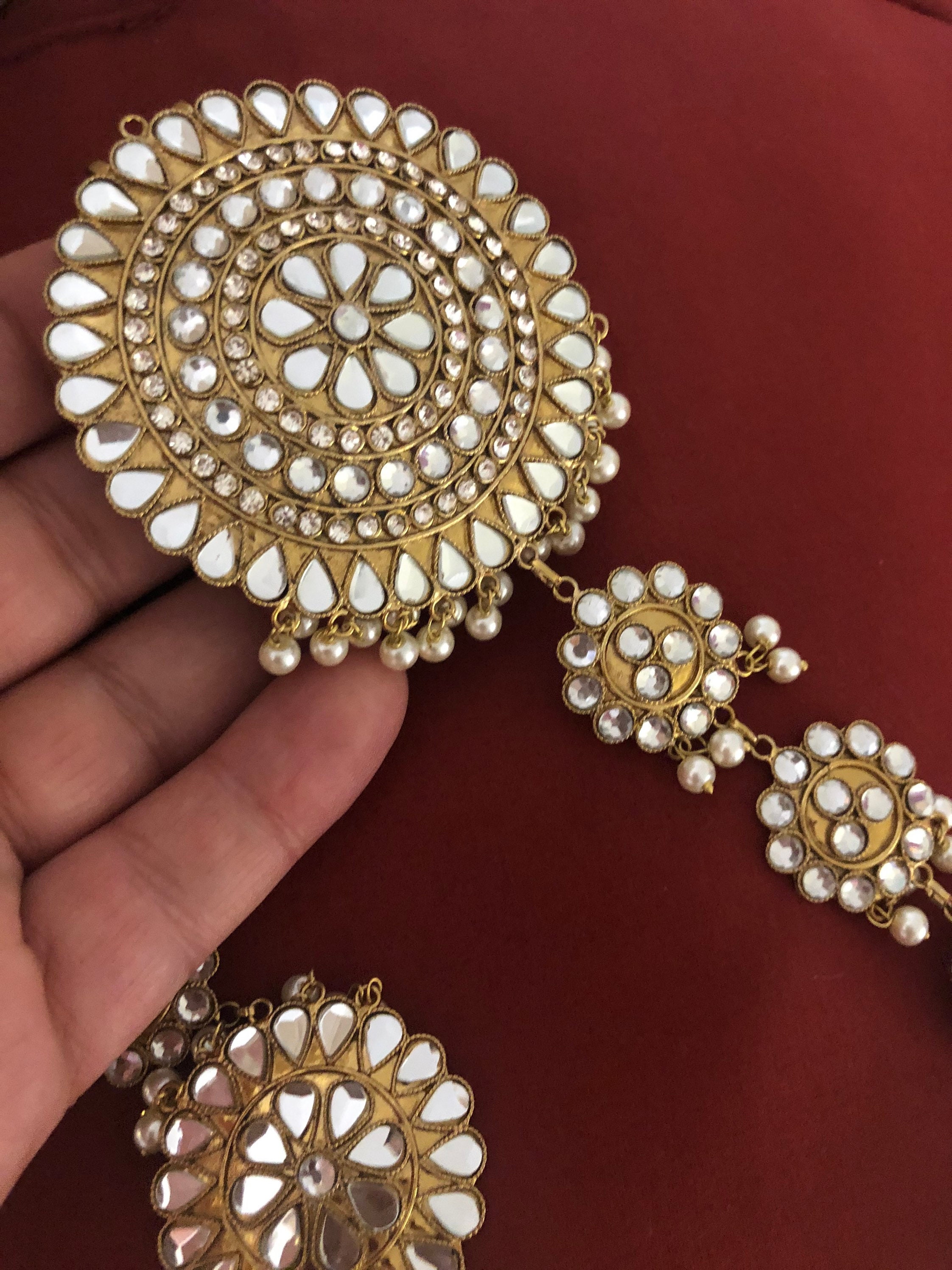 Women Hair Accessories Girls Hair Piece Indian Jewelry Pakistani Hair  Jewelry for Women Head Jewelry Gift for Her Kundan Bridal Party Wear 