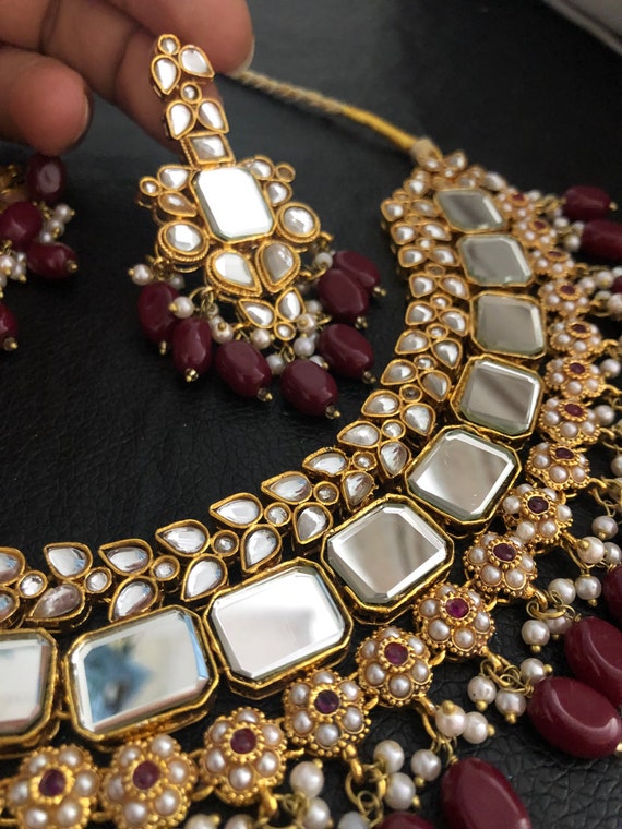 Kundan Jewelry Indian Jewelry Pakistani Jewelry Kundan Set