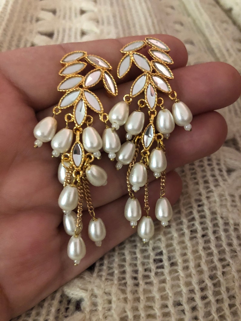 Kundan Earrings Indian Jewelry Pakistani Jewelry Fashion - Etsy