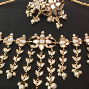 Kundan jewelry ,indian jewelry ,pakistani jewelry ,fashion jewelry ,wedding jewelry ,stone jewelry, choker set , jewelry for women, choker, image 5