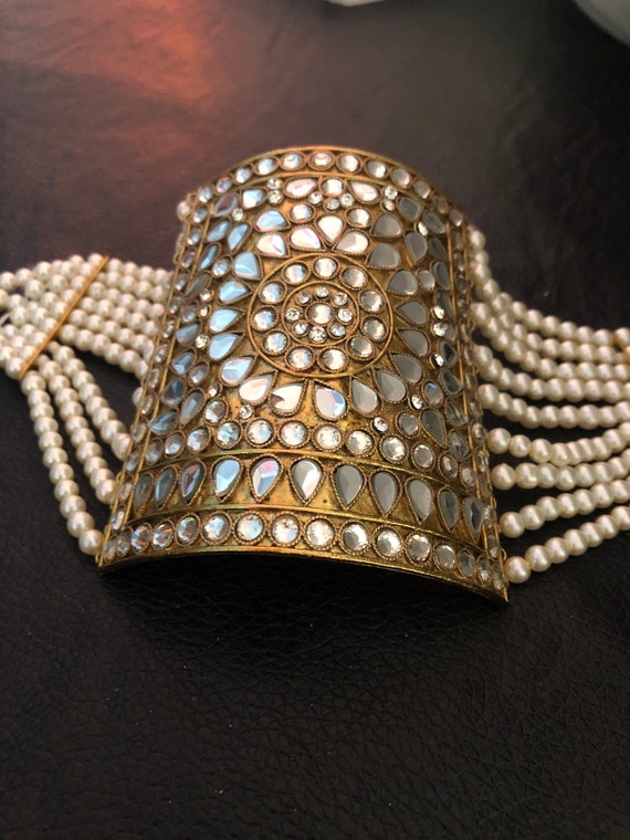 Jadau Kalai ( Arm Cuff) - Ruby Raang Studio - 3146600