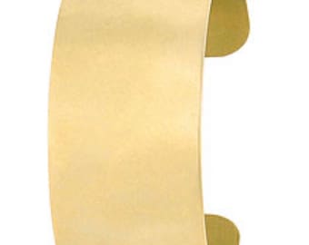 Flat cuff brass bracelet