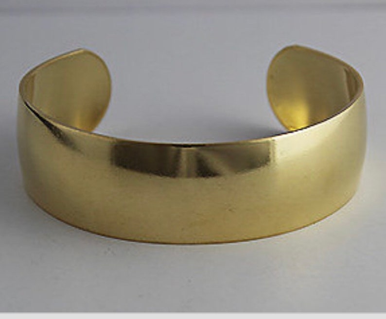 34 wide domed plain brass cuff