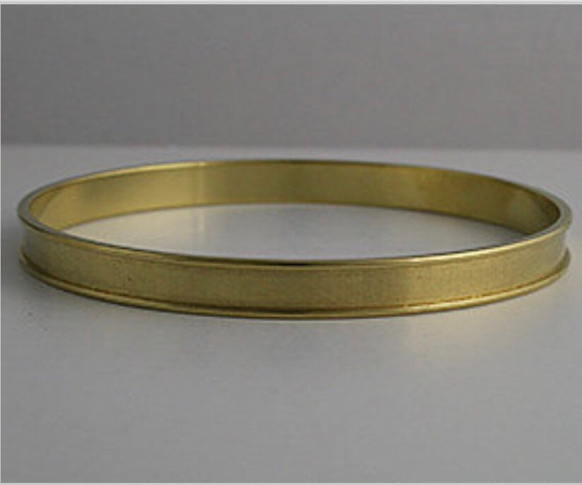 Channel Brass Bangle Etsy
