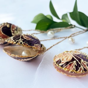 Unique Wedding Seashell Engagement Ring Bearer Box Vintage Shell Ring Box Proposal Ring Box Ocean Sea Mermaid Handbag Seashell Clutch Holder