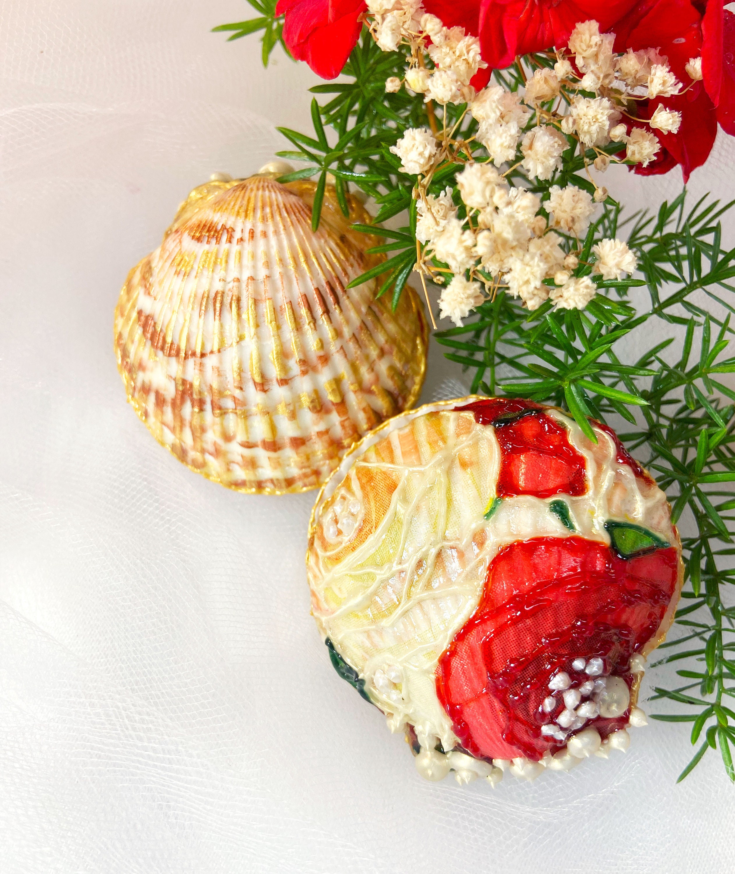 Seashell Engagement Ring Box Ravenclawacrylic Wedding Ring Etsy