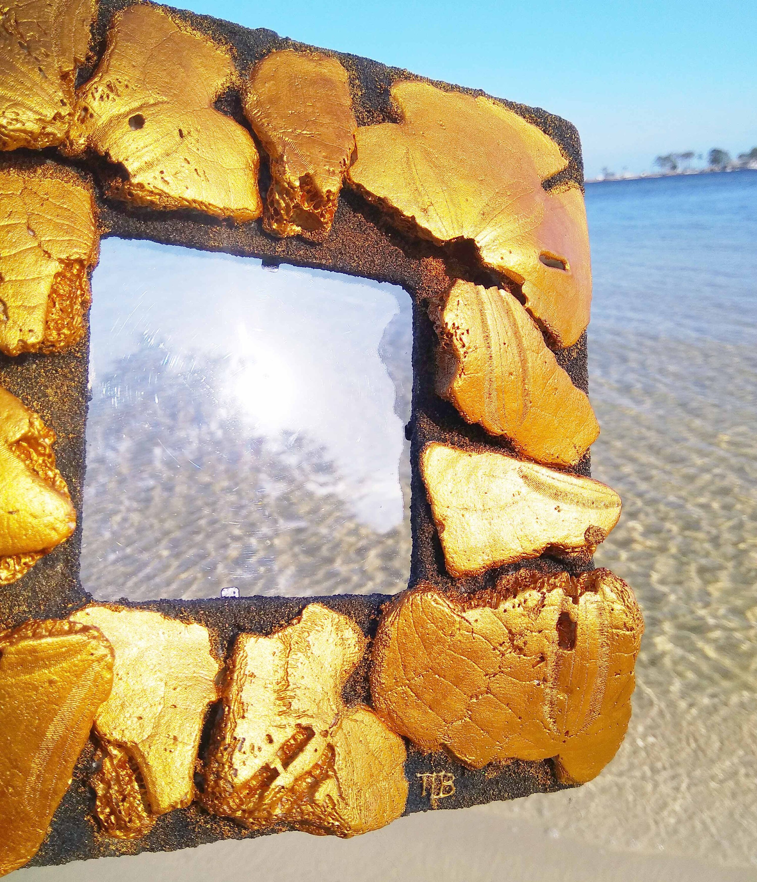 Rustic 8x8 Gold Glitter Picture Frame Decobeachy Frame Etsy