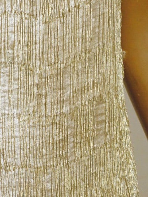1920s Gold Lamé Silk Flapper Evening Dress With D… - image 5