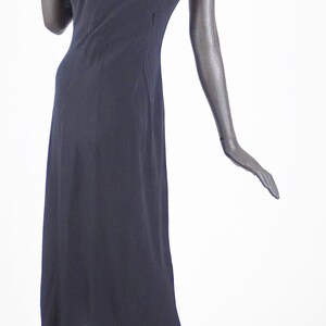 1930s or 1940s Black Lace Deco Evening Dress with Slip Sz 8-10 1565AB image 8