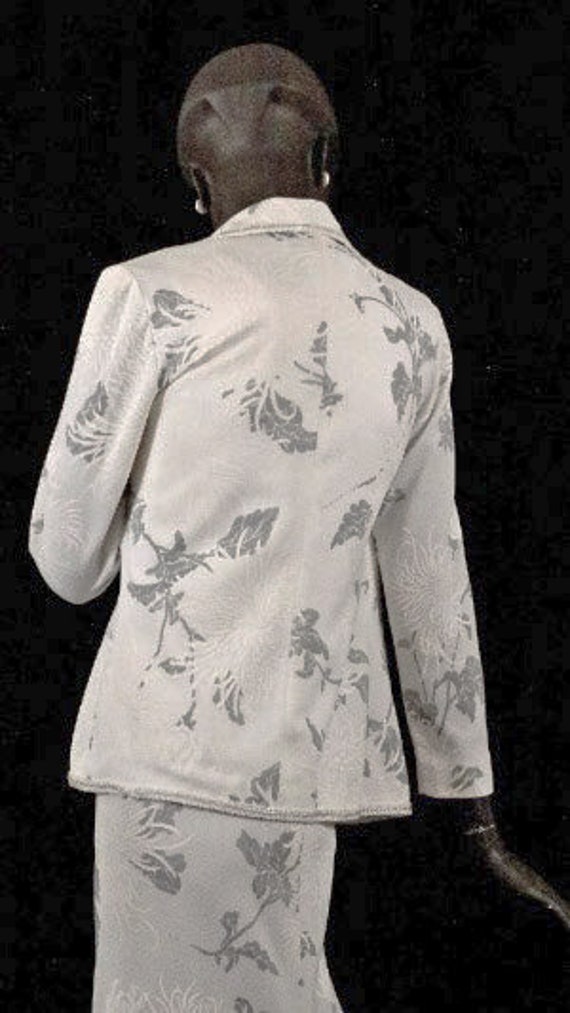 1960s White Evening Dress Jacket Alfred Shaheen S… - image 9