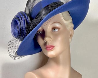 Vintage Frank Olive For Neiman-Marcus large Metallic silver hat braided band Frank Olive Hats - Etsy main image 4