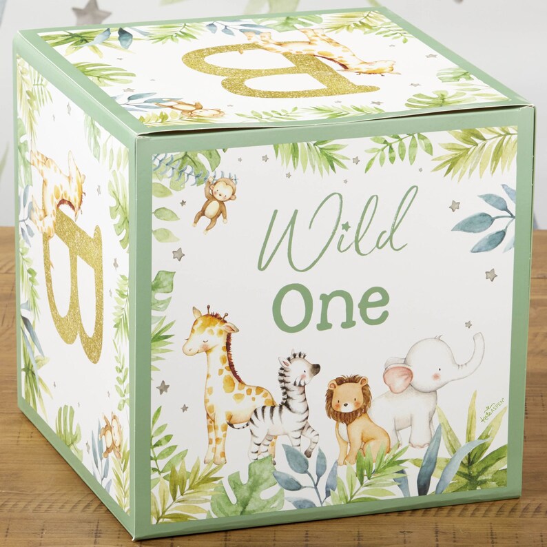 Safari Baby Block DIY Boxes 4 Boxes Etsy
