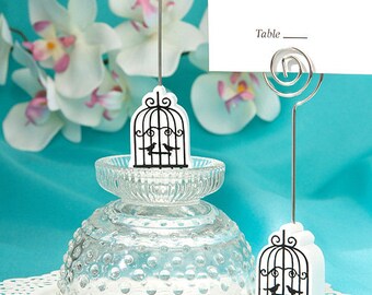 Parisian Vibe Elegant Birdcage Design Placecard or Photo Holders (Set of 6)