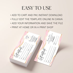 Pink Gift Certificate Template With Logo, Editable Gift Voucher ...