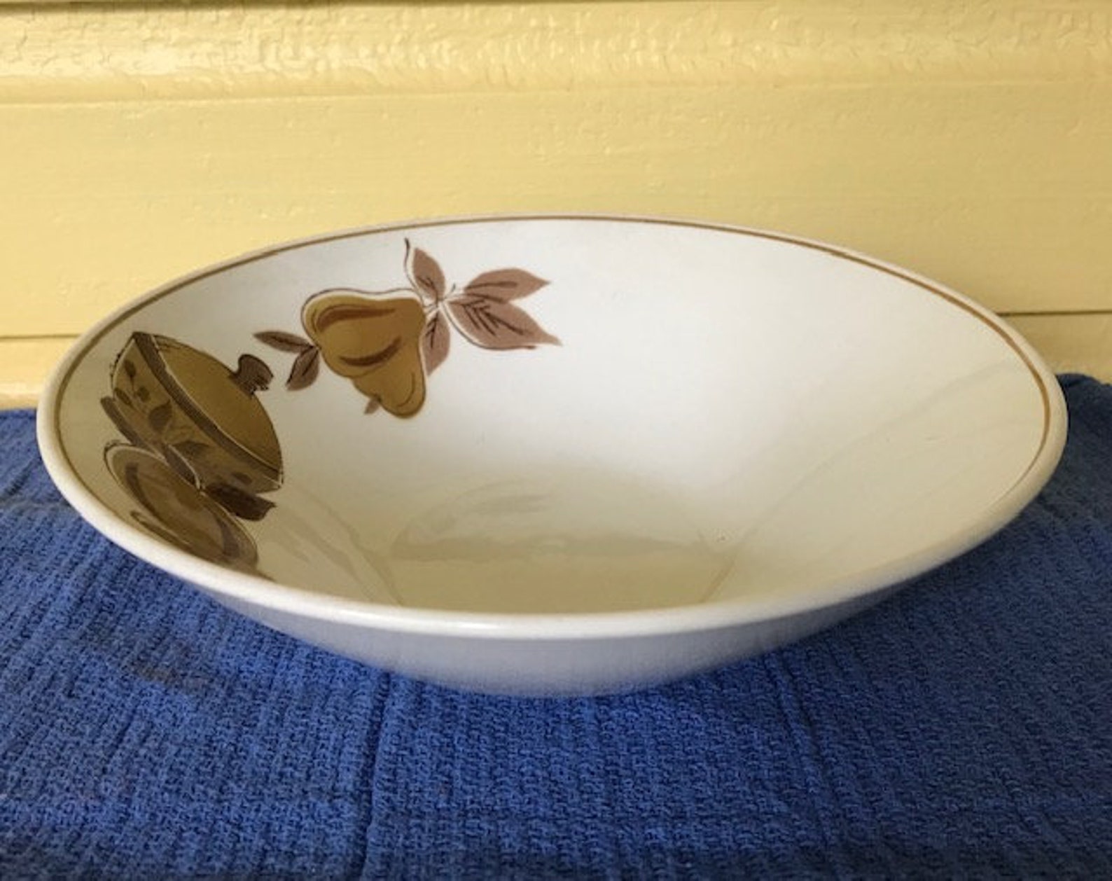 Mikasa china 8 3/8 inch serving bowl. Focus Shape Oven proof. Etsy