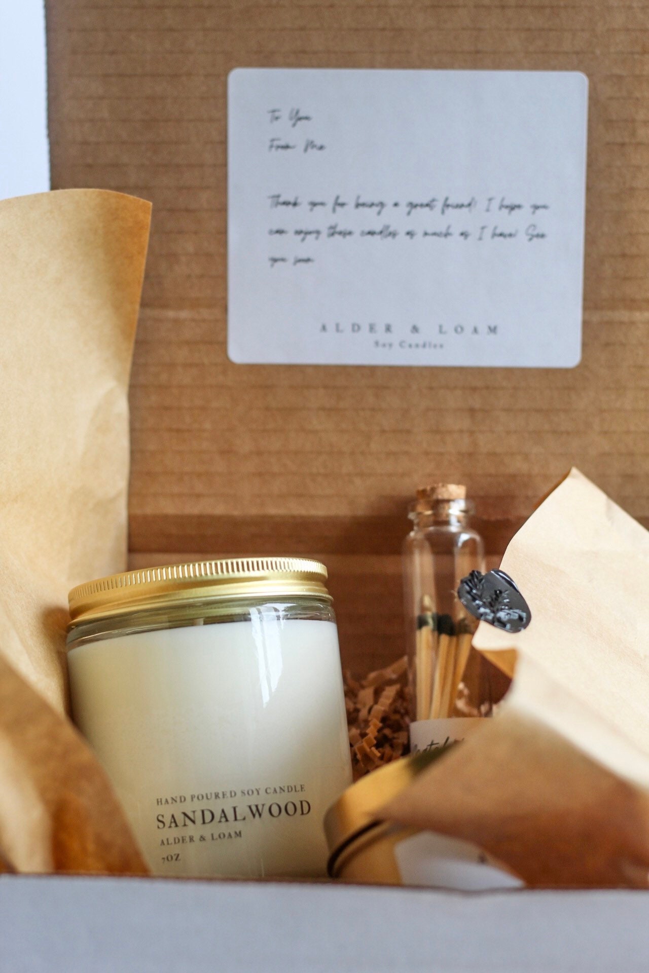 Soy Candle Gift Box All Natural 2 Candles & Matchsticks Etsy