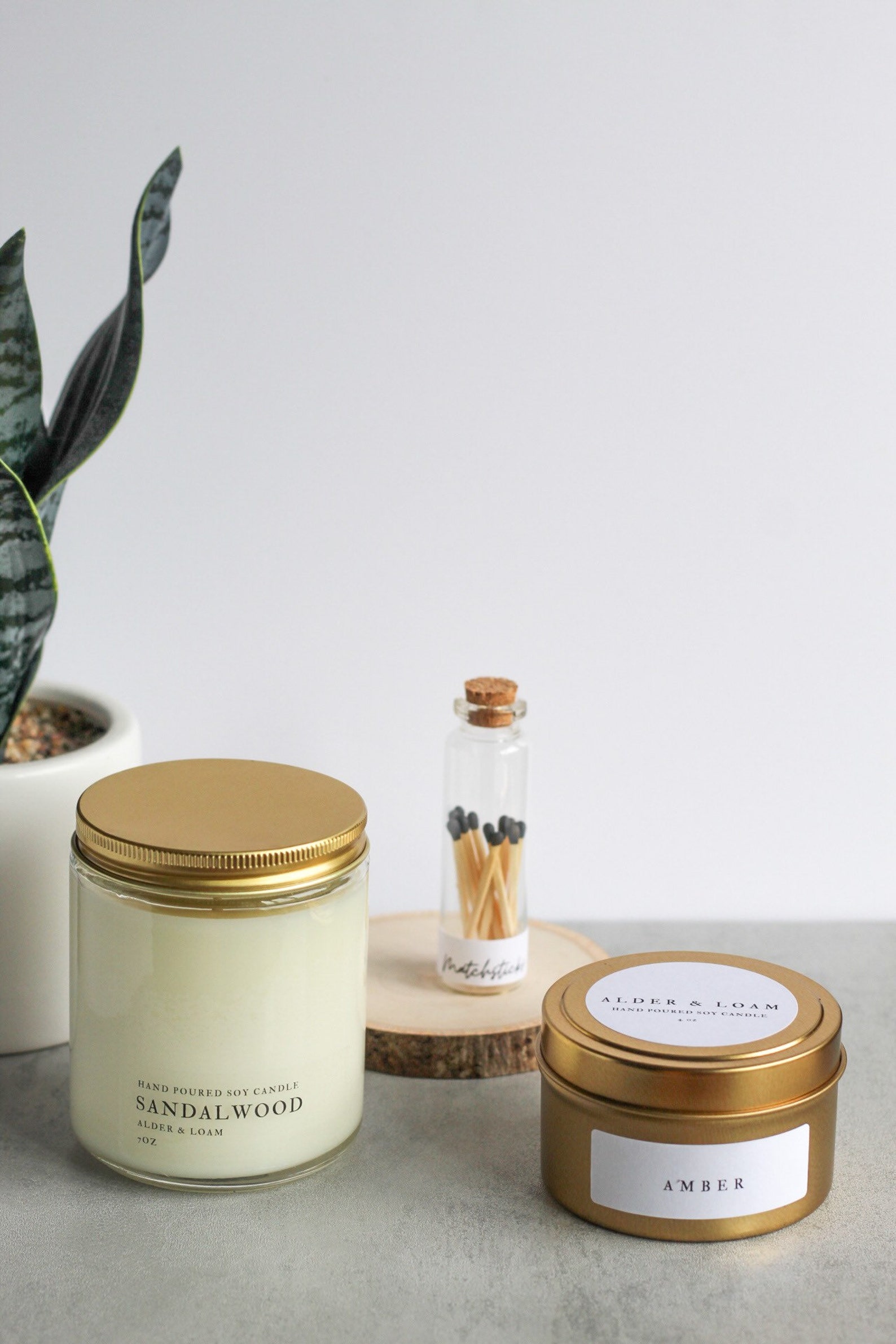 Soy Candle Gift Box All Natural 2 Candles & Matchsticks Etsy