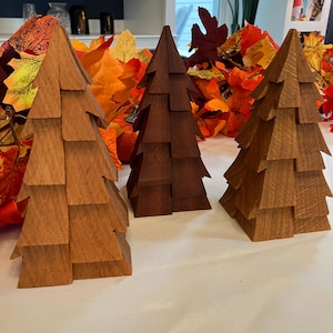 6” Small- Handcrafted Wooden Christmas Trees (various wood species)
