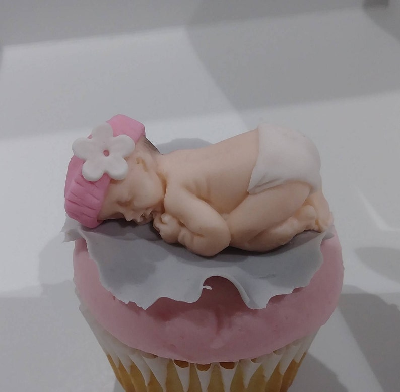 Fondant Baby Cake Topper Baby Cupcake Topper Etsy