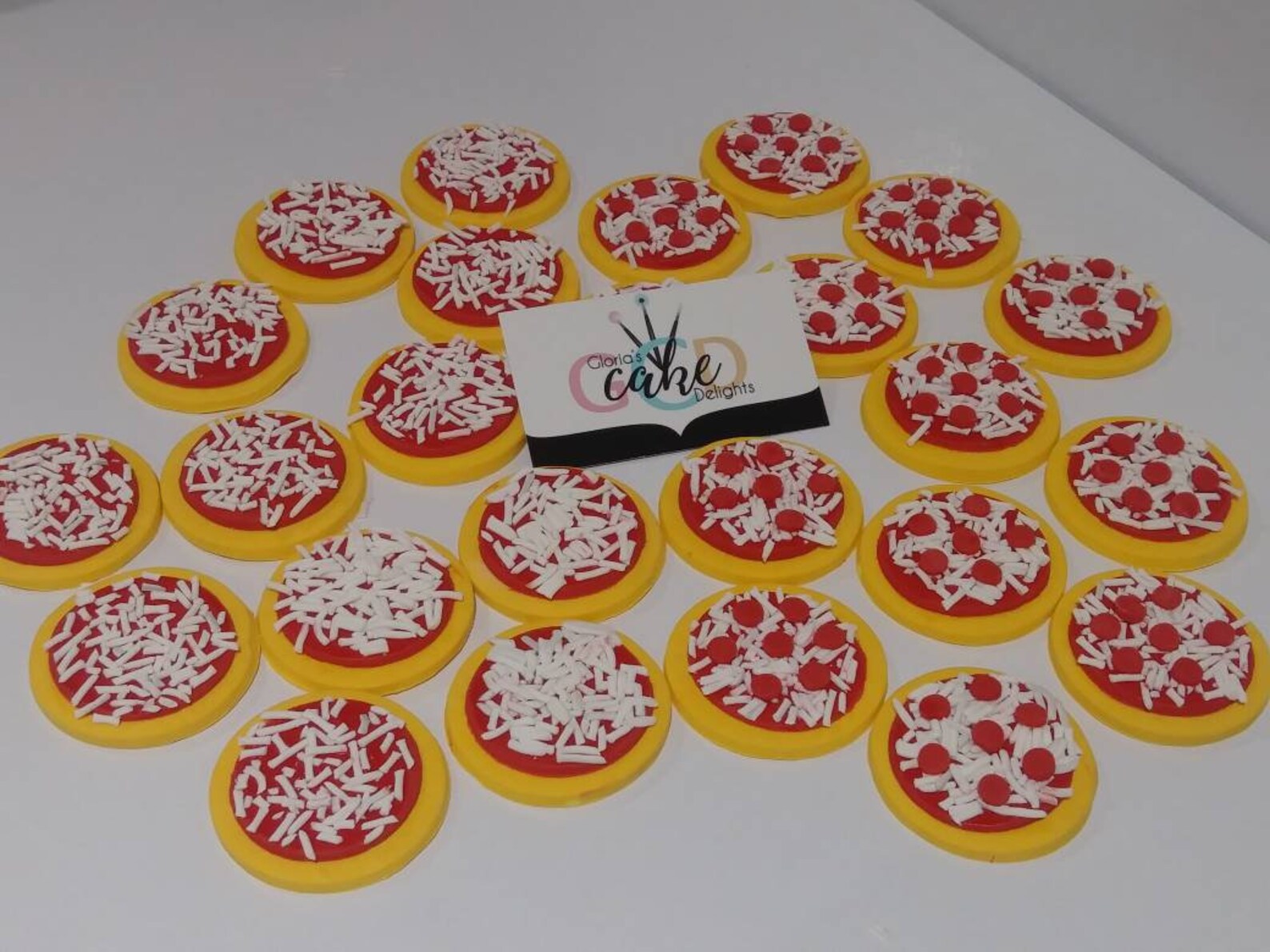 Fondant Pizza Cupcake Topper Etsy