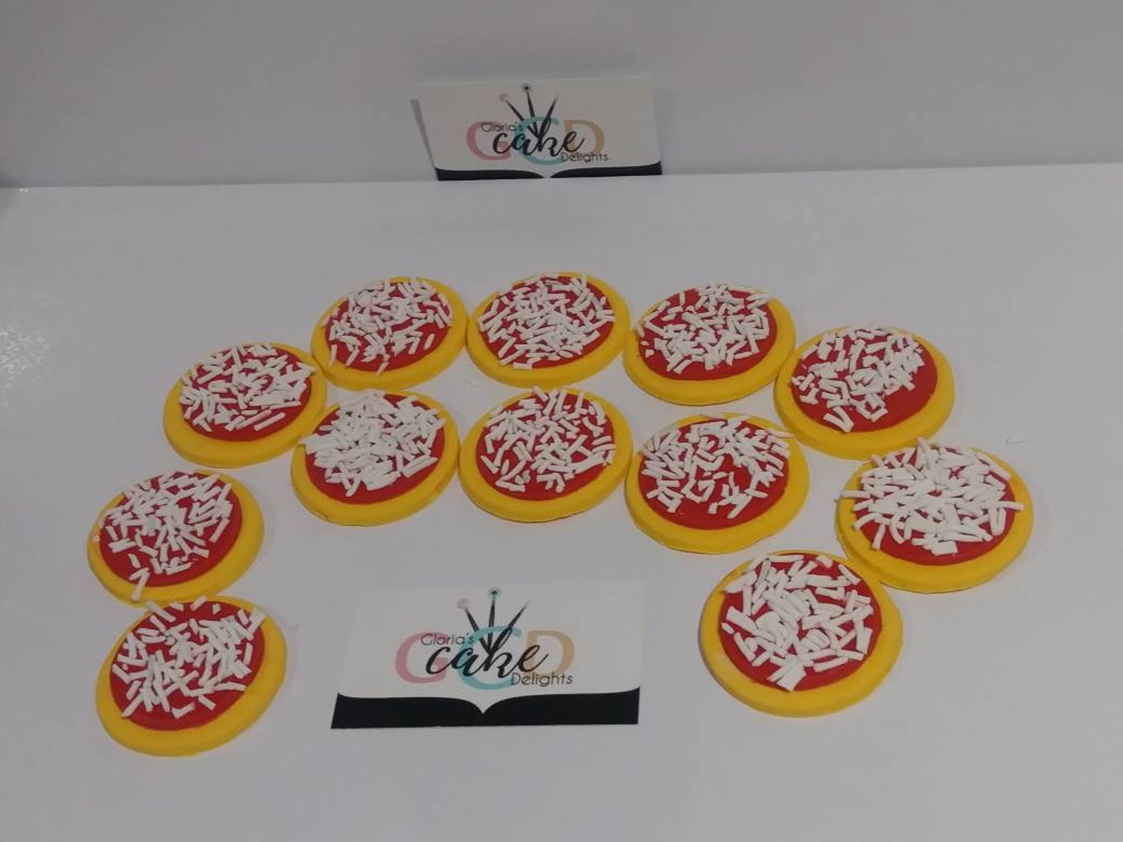 Fondant Pizza Cupcake Topper Etsy