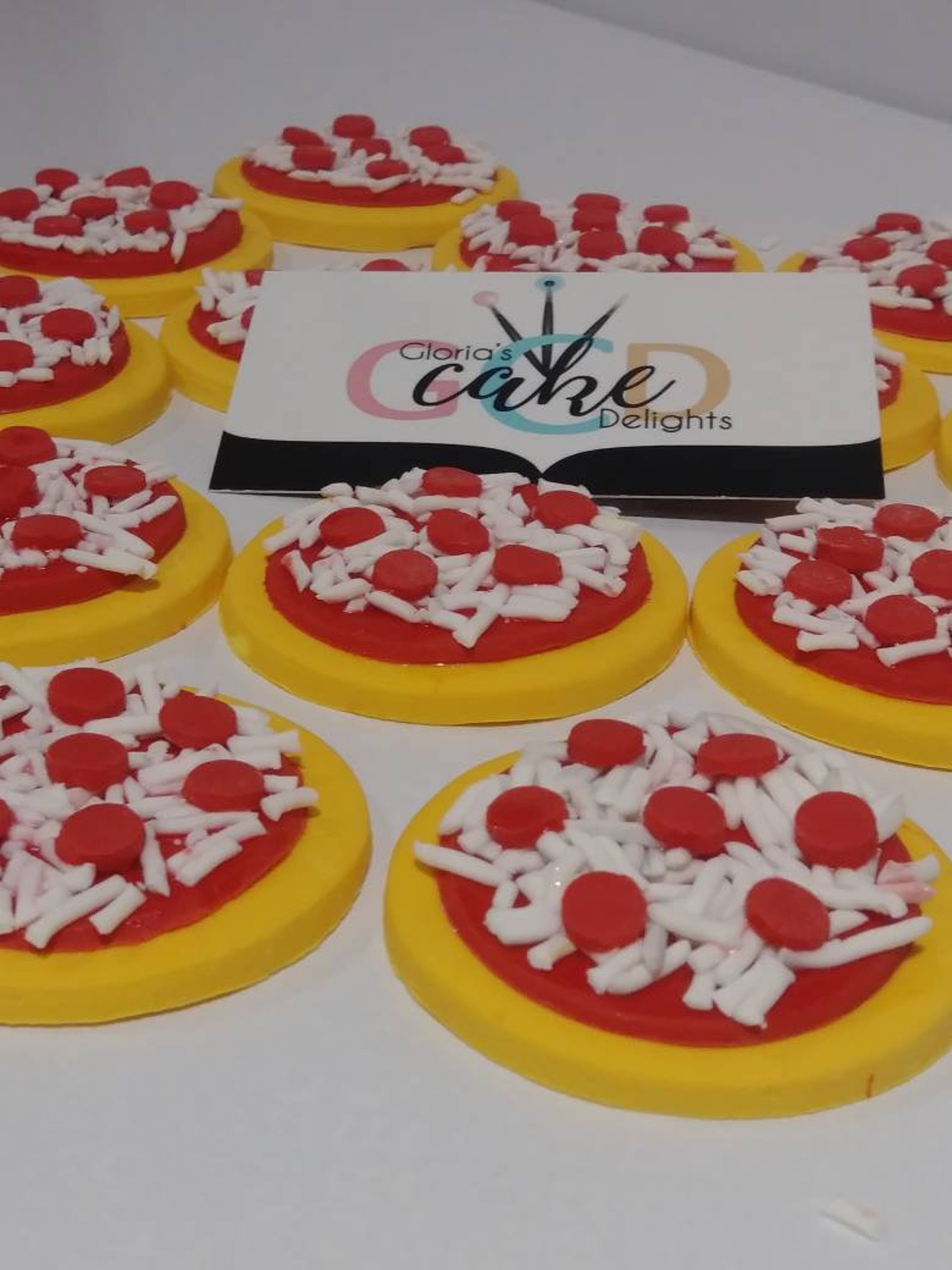 Fondant Pizza Cupcake Topper Etsy