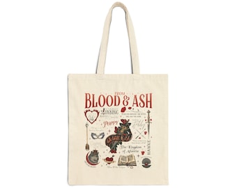 From Blood and Ash Quote Collage Tote Bag | 100% Cotton Canvas | Bookish Merch