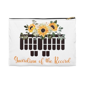 Court Reporter Zipper Pouch: Guardian of the Record Floral Design