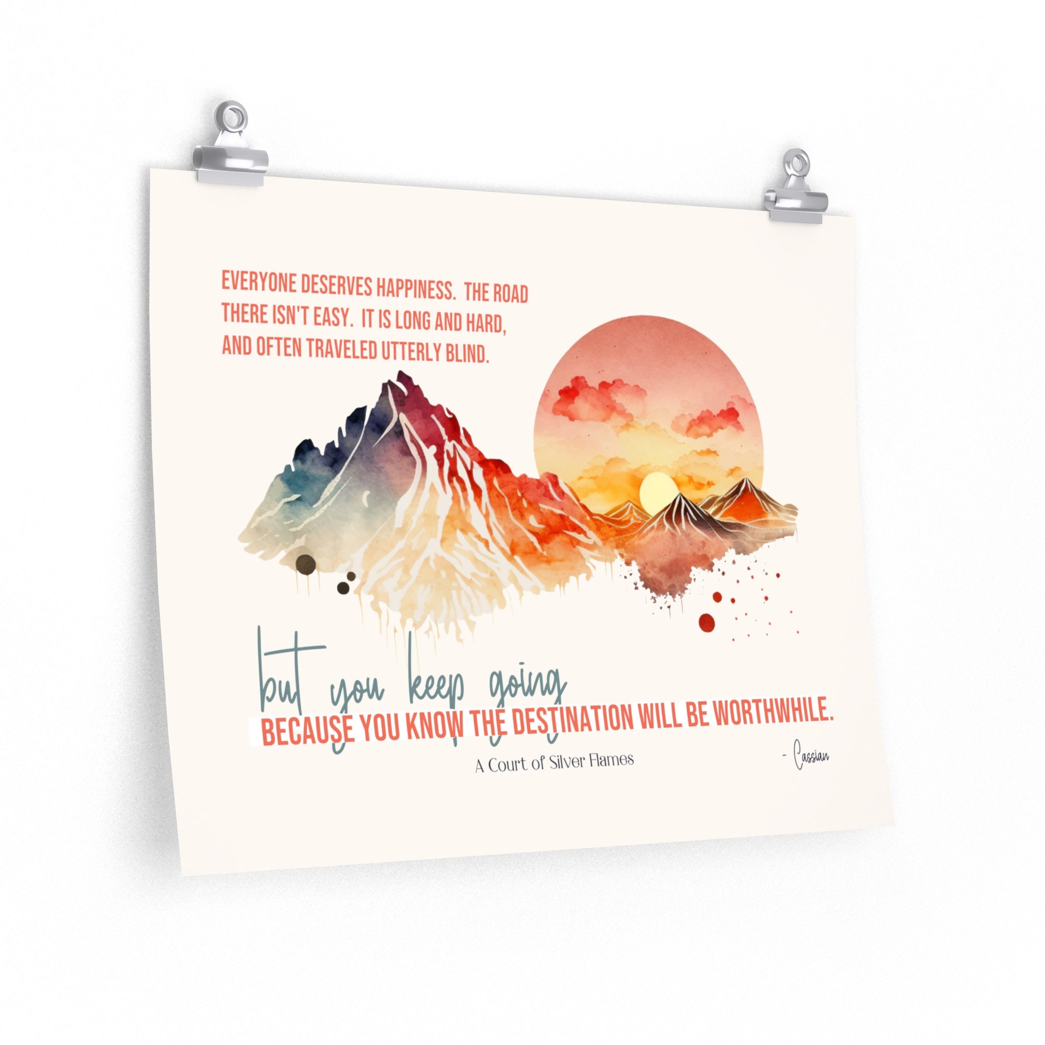 ACOTAR ACOSF Quote Cassian Nesta Premium Matte Horizontal Posters ...