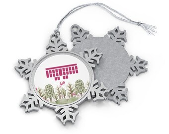 Steno Art, Court Reporter, Stenographer, Captioner, Pewter Snowflake Ornament