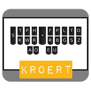 Stenography Mousepad: KROERT Court Reporter Keyboard