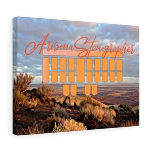Arizona Stenographer, Court Reporter, Steno Art Canvas Gallery Wraps