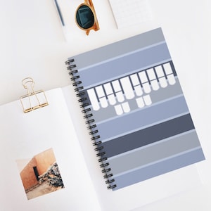 Stenographer Keyboard Spiral Notebook: Ruled Line Paper