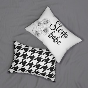 Steno Babe, Court Reporter, Stenographer, Spun Polyester Lumbar Pillow