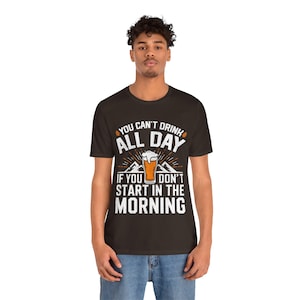 Morning Cheers Unisex T-Shirt | Funny Beer Quote Tee | Perfect for Parties, BBQs, Gift for Beer Lovers, Birthday, and Holidays