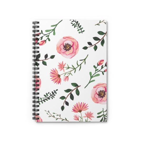 Disover Floral Pattern Spiral Notebook - Ruled Line