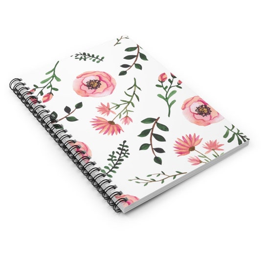 Disover Floral Pattern Spiral Notebook - Ruled Line