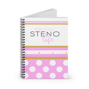 All About That Steno Life Stenographer Court Reporter Captioner Spiral Notebook - Ruled Line
