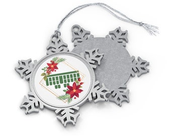 Steno Art, Court Reporter Christmas Pewter Snowflake Ornament