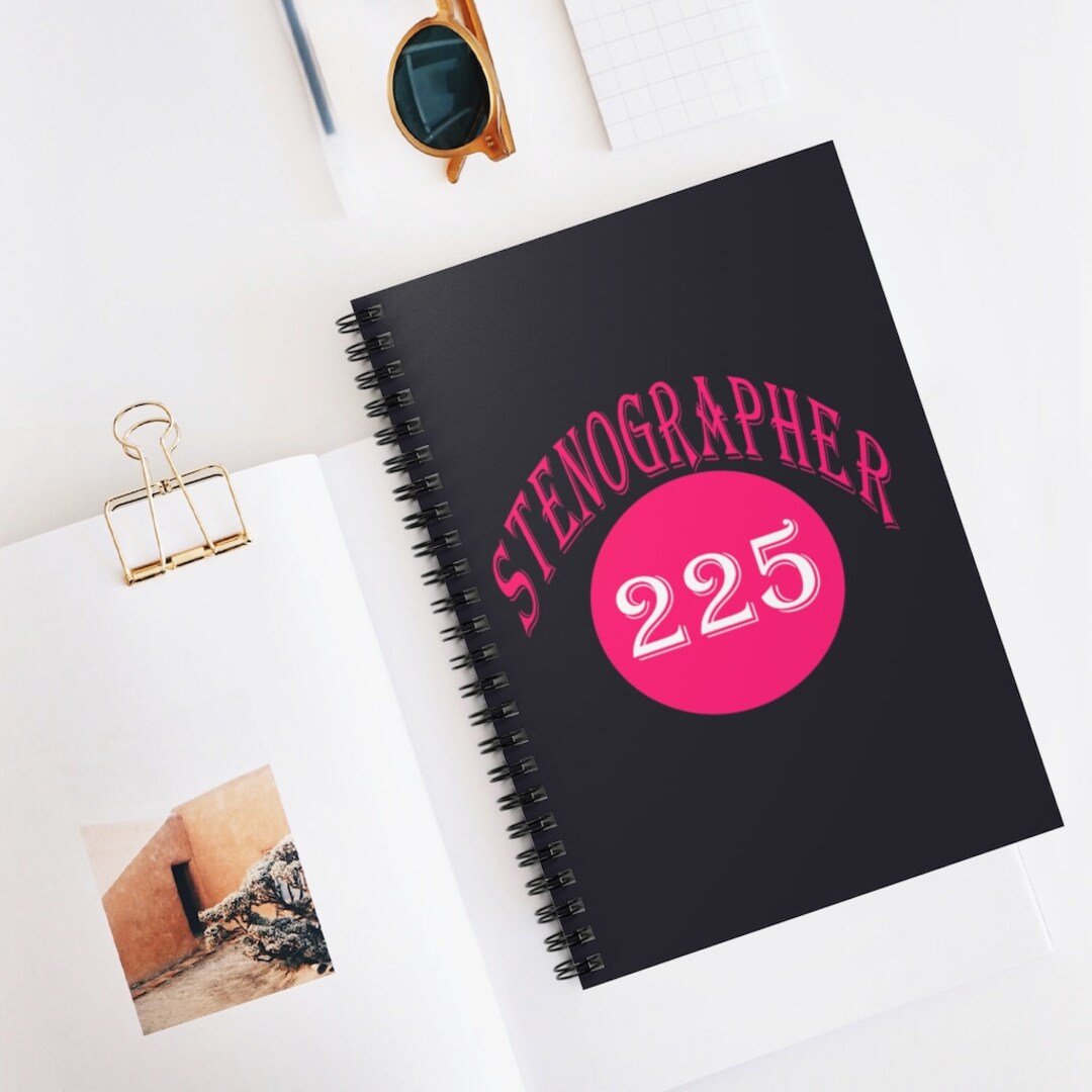 Stenographer 225 Court Reporter's Spiral Notebook Ruled Etsy