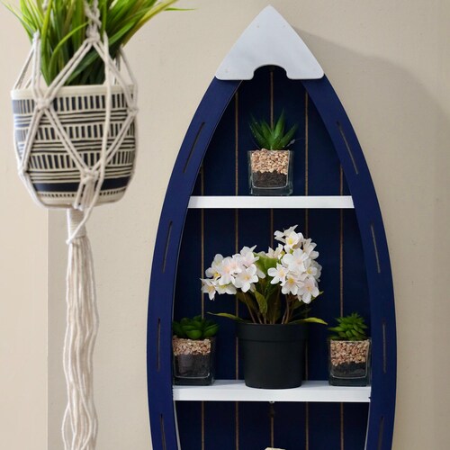 Nautical Wooden Boat Shelf Nautical Home Decor Room Decor Etsy