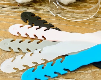 Protector de orejas ajustable para mascarilla: gancho de silicona suave y cómodo