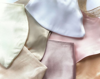 Mulberry Silk Face Mask, Wedding Bridal Mask, Satin, Washable, Made in USA